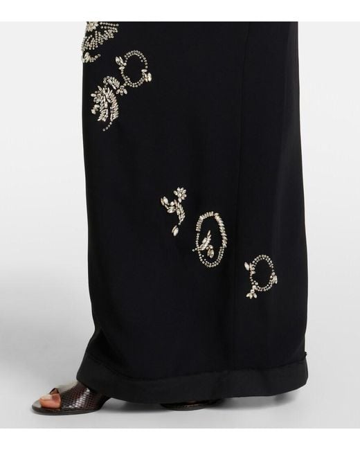 Dries Van Noten Black Embellished Gown