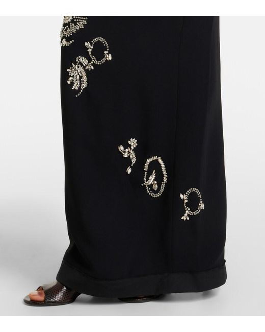 Dries Van Noten Women's Black Embellished Gown