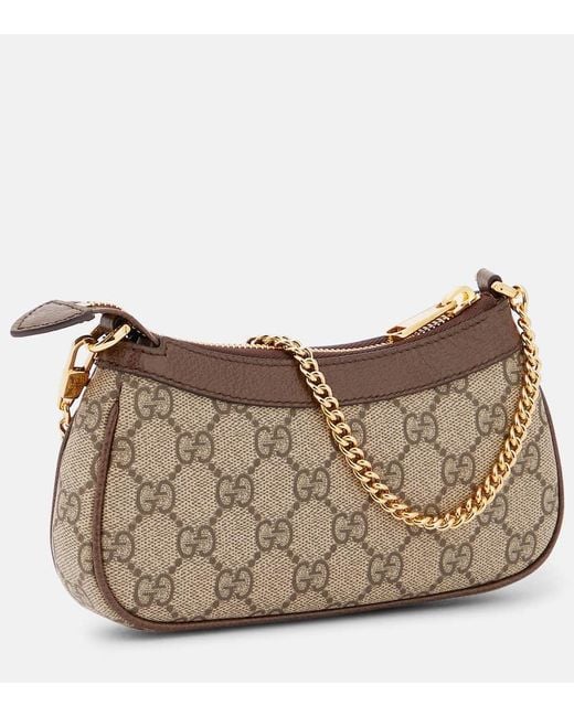 Gucci Brown Ophidia Canvas Mini Bag