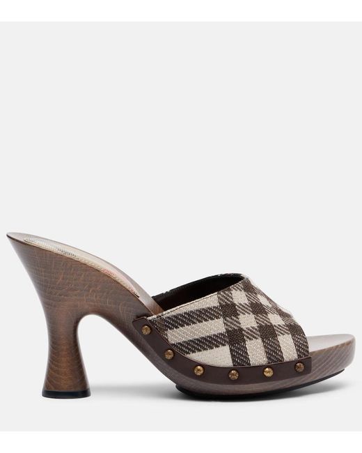 Burberry Brown Check Sandals