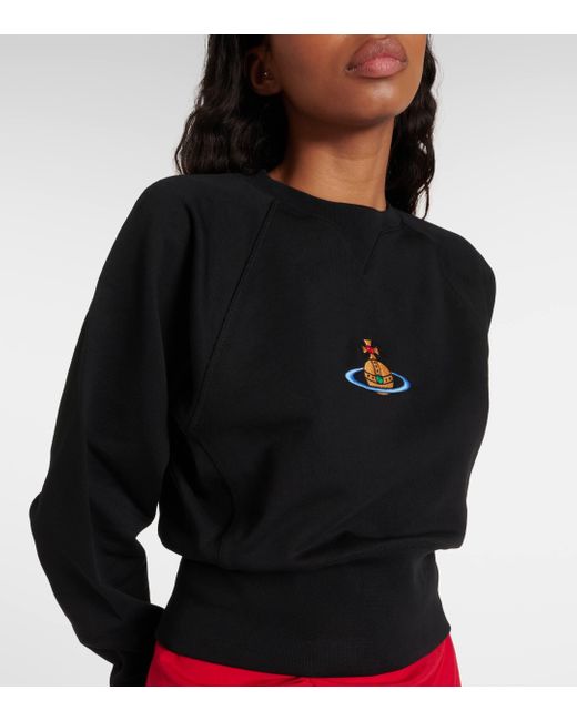 Sweat-shirt raccourci a logo Vivienne Westwood en coloris Black