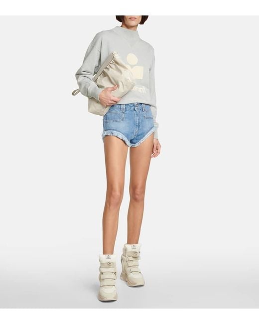 Isabel Marant Blue Jeansshorts Eneidao