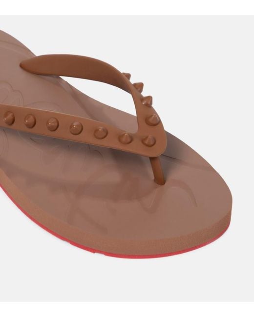 Christian Louboutin Pink Pantoletten Loubi Flip Donna