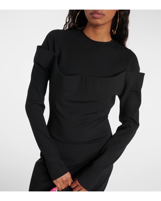 Jacquemus Black Sabre Jersey Maxi Dress
