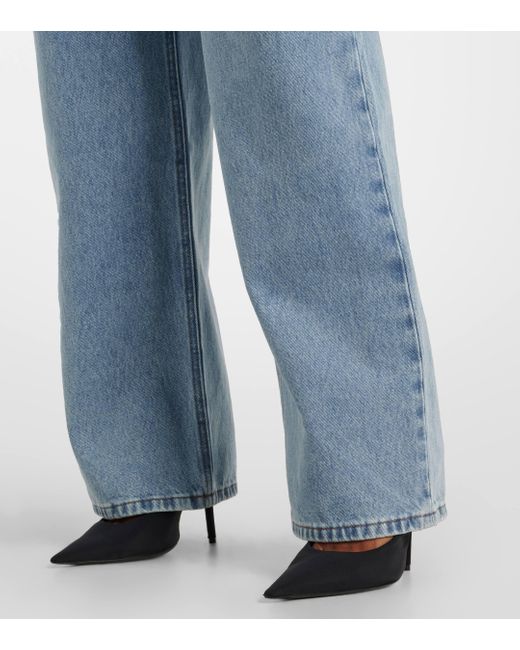 Y. Project Blue Evergreen Cutout Straight Jeans