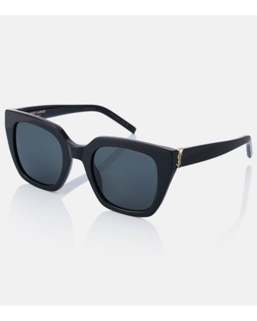 Saint Laurent Blue Monogram Oversized Sunglasses