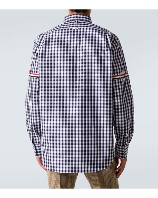 Thom Browne Hemd Stripe Oxford Armband Aus Baumwolle in Blue für Herren