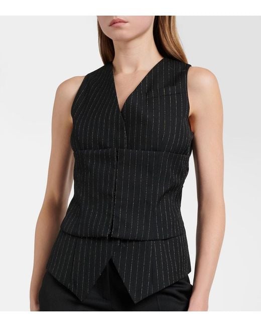 Alexander McQueen Black Weste Aus Wolle