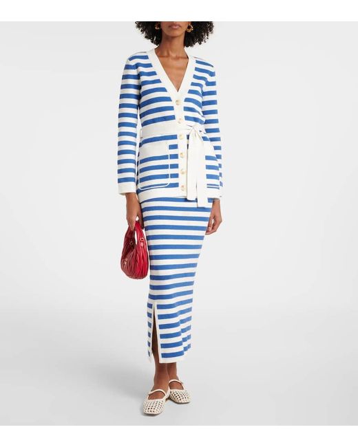 Cardigan Ari A Righe di Posse in Blue