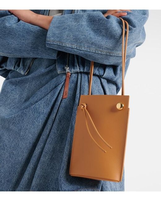 Loewe White Pebble Dice Pocket In Classic Calfskin