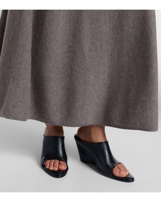Lisa Yang Brown Torie Cashmere Midi Skirt