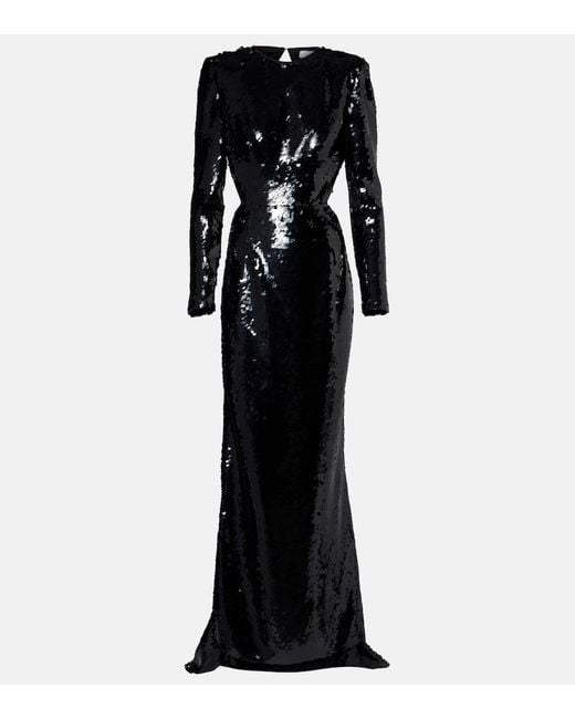 Stella McCartney Black Sequined Gown