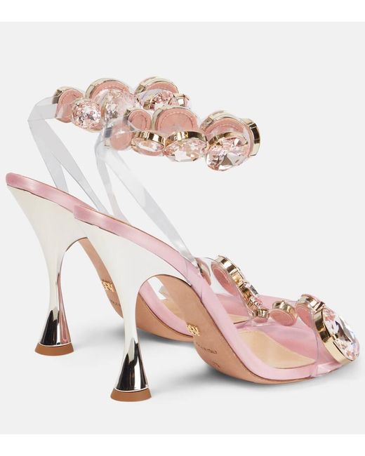 Giambattista Valli Diamond Clash Embellished Sandals in Pink | Lyst UK