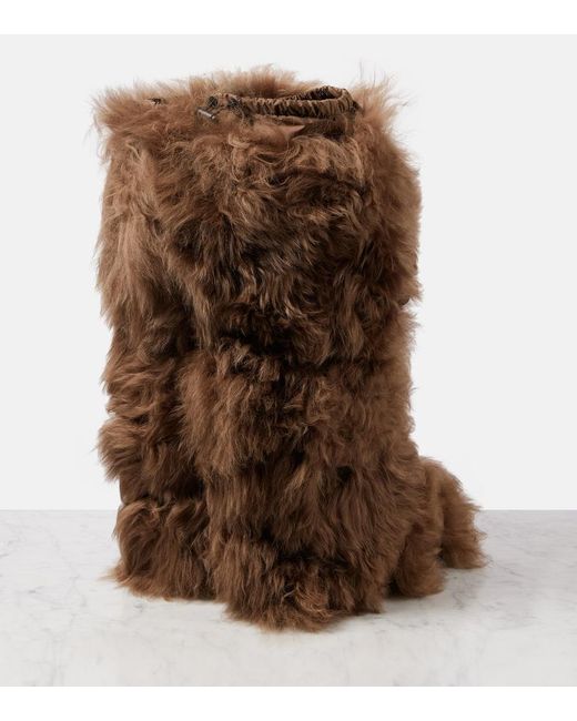 Stivali Da Neve Gaia High di Moncler in Brown
