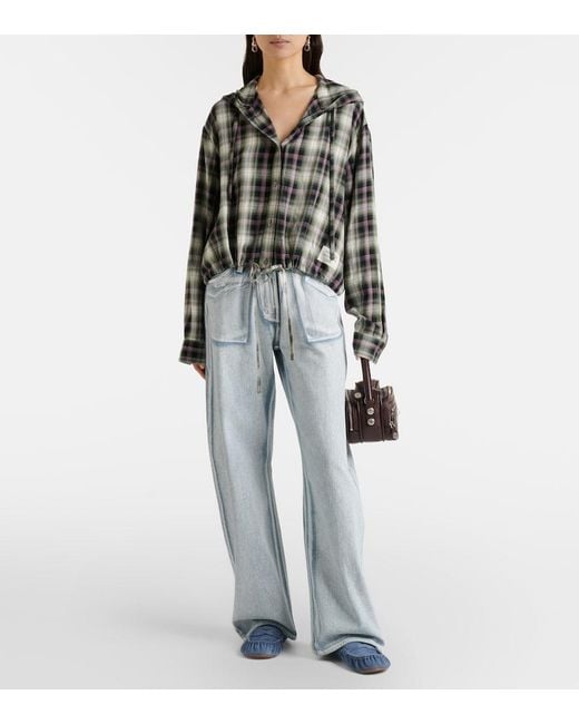 Jeans Anchos Page Con Cinturon Acne de color Blue