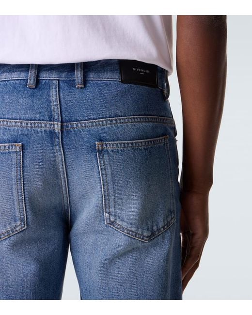 Givenchy Blue Couture Seam Straight Jeans for men