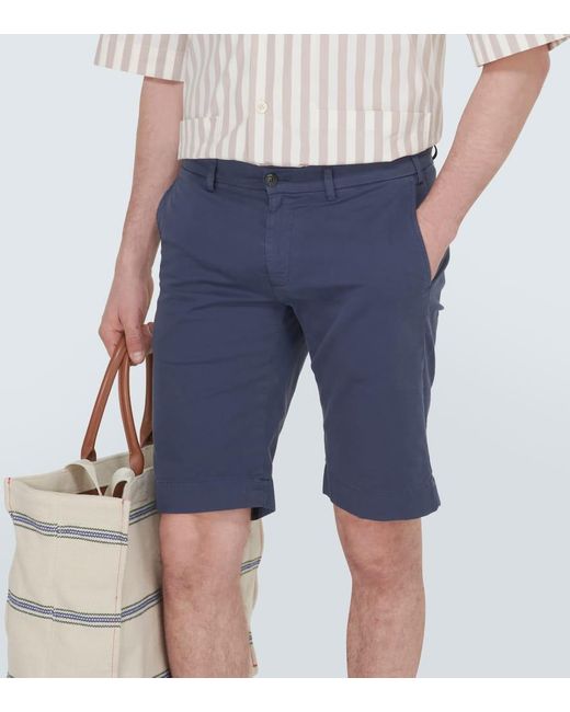 Shorts de algodon Canali de hombre de color Blue