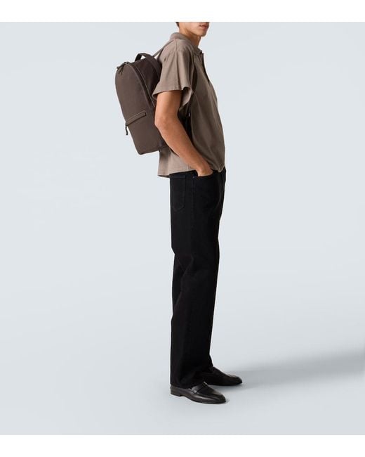 The Row Black Sisal Cotton Canvas Backpack for men