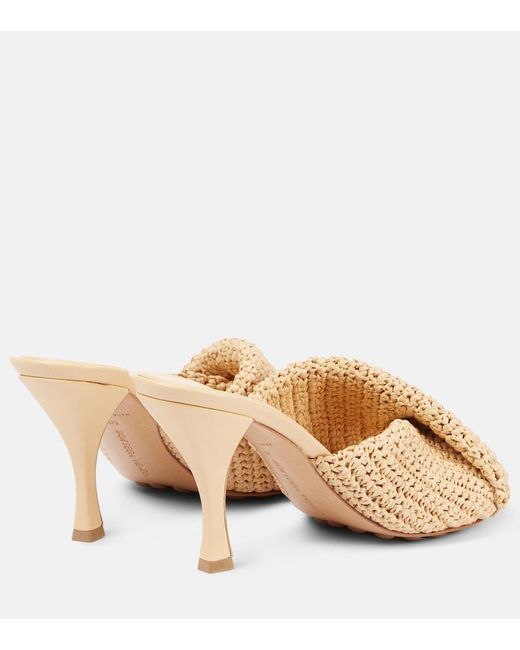 Bottega Veneta Natural Raffia Blink Mules 80