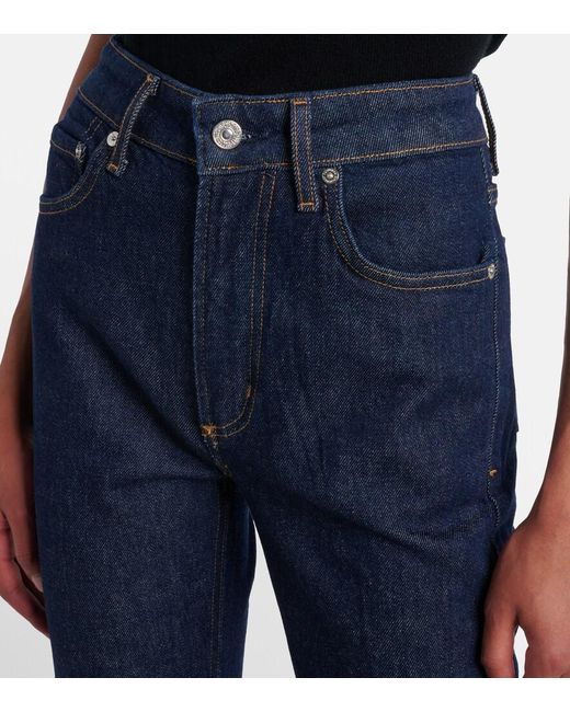 Citizens of Humanity Blue Zurie High-Rise Straight Jeans