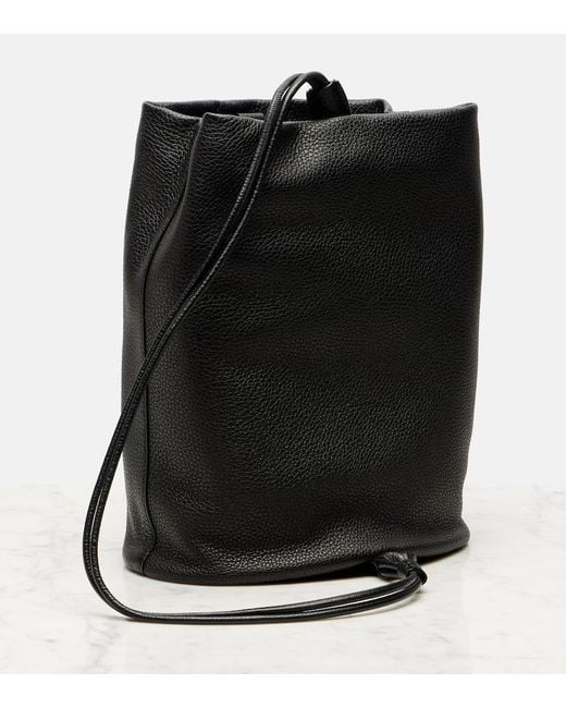 The Row Black Joe Medium Leather Backpack