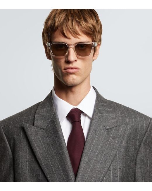 Saint Laurent White Sl 790/F Rectangular Sunglasses for men