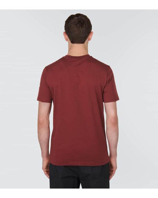 Moncler T-Shirt aus Baumwoll-Jersey in Red für Herren