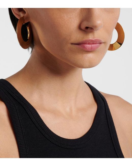 Pendientes De Aro Small Alaïa de color Metallic