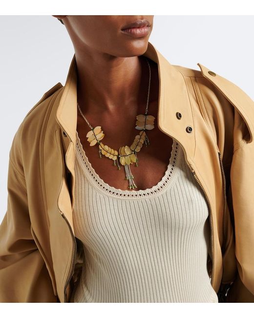 Isabel Marant Metallic Halsey Embellished Necklace