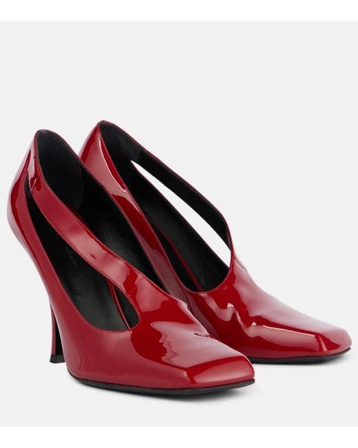 Khaite Red Eva 100 Cutout Patent Leather Pumps
