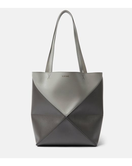 Loewe puzzle Fold Shopper Bag in Grey Lyst UK