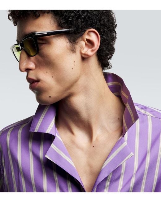 Tom Ford Brown Penn Square Sunglasses for men