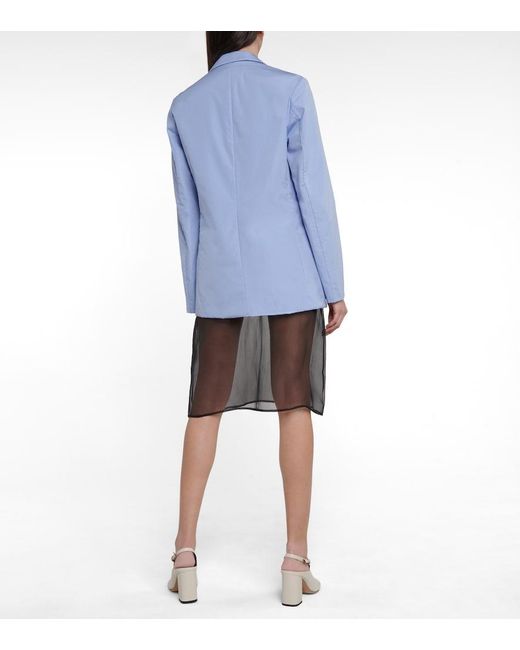 Dries Van Noten Blue Cotton Poplin Blazer