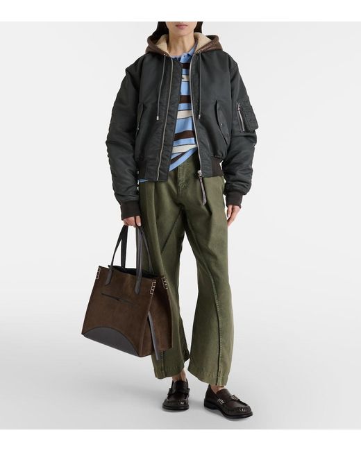 J.W. Anderson Black Shearling-Trimmed Bomber Jacket