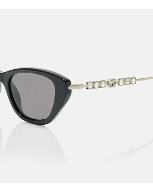 Gucci Brown Interlocking G Cat-Eye Sunglasses
