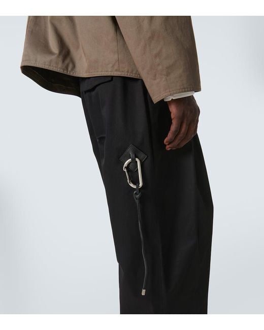 Pantalon Ample A Taille Basse En Coton Loewe pour homme en coloris Black
