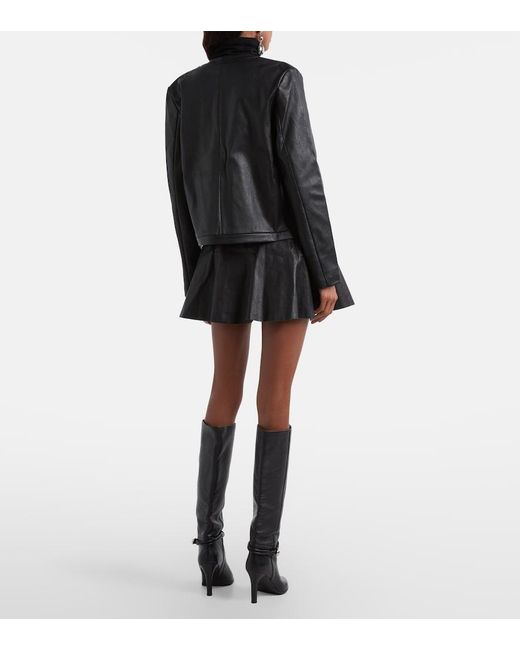 Stouls Black Mila Leather Miniskirt