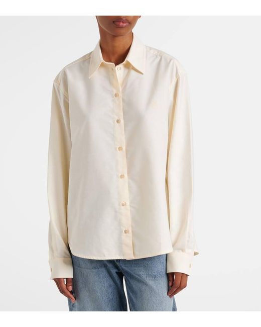 Camisa De Algodon Totême  de color White
