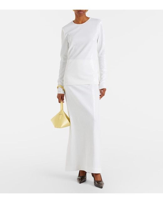 Totême  White Sequined Top