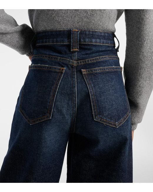 Khaite Blue Dane Wide-Leg Jeans