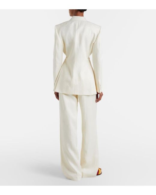 Gabriela Hearst Natural Norman Linen Straight Pants