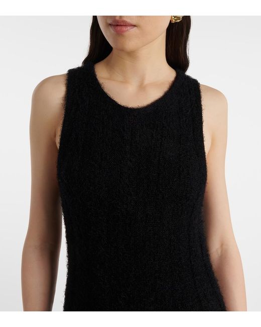 Khaite Black Fiore Silk And Cashmere Maxi Dress