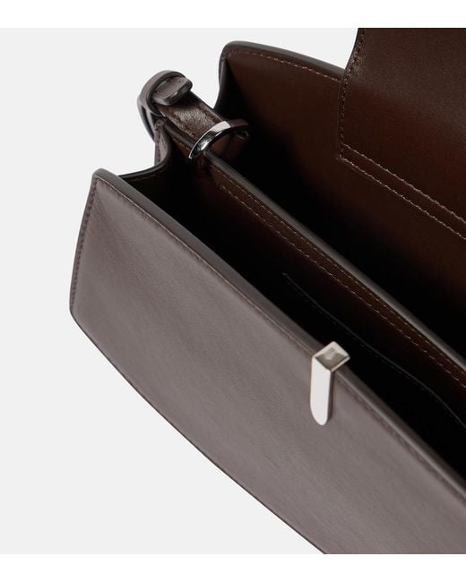 SAVETTE Brown Florence Small Leather Shoulder Bag
