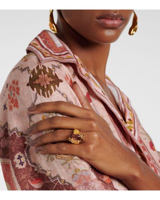 Anello Bloom Bagnato di Zimmermann in Metallic