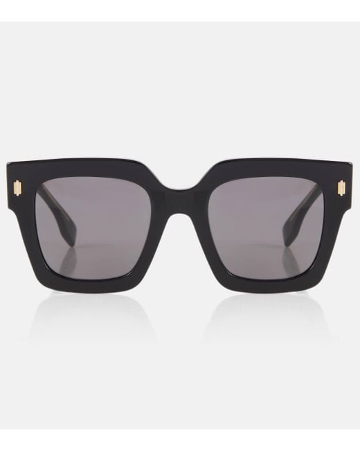 Fendi Black Roma Square Sunglasses