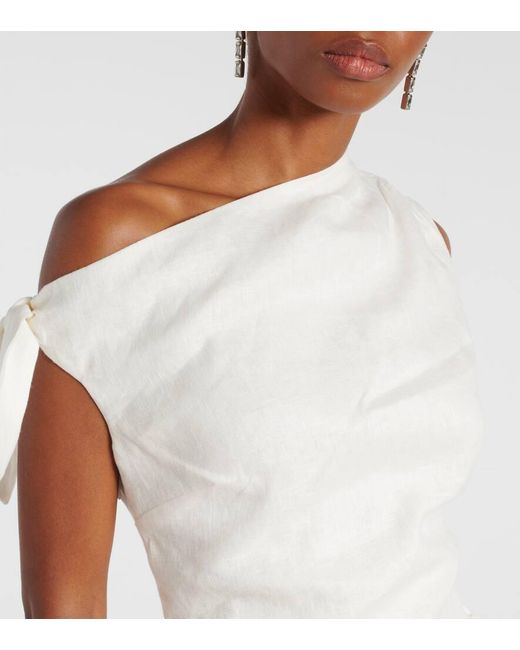 Sir White Maxikleid Tamara Aus Leinen