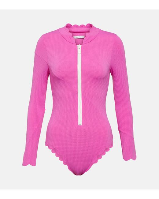 Marysia Swim Pink North Sea Rashguard Swimsuit