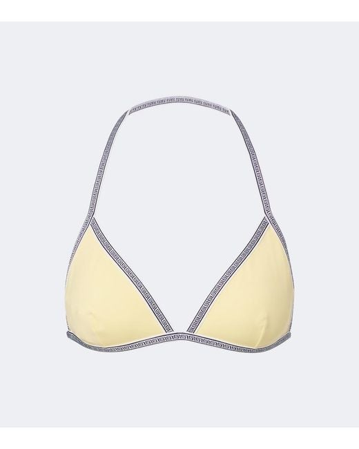 Versace Natural Greca Bikini Top