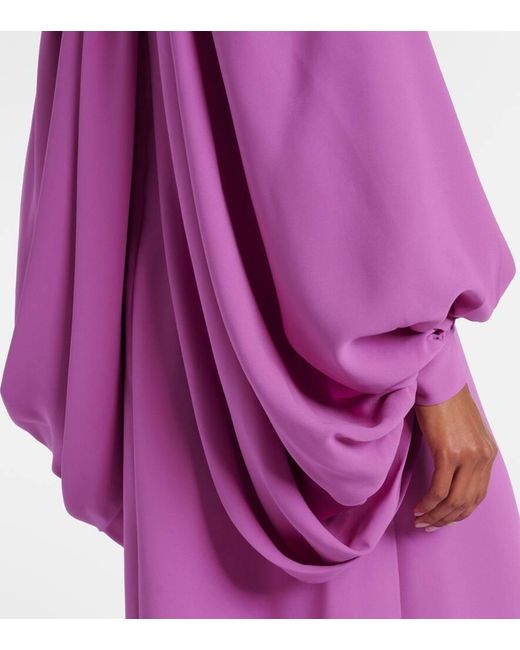 Robe Longue En Soie Melangee Oscar de la Renta en coloris Purple