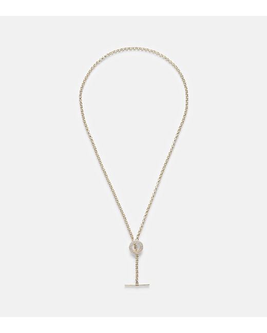 STONE AND STRAND White 14Kt Chain Necklace With Diamonds